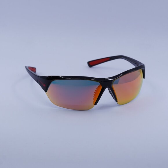 NIKE SKYLON ACE M FQ4684 010 Sunglasses Black Geometric Frame, Red Lenses - Picture 5 of 10